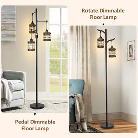 Airposta sturdy metal base floor lamp stays steady on carpets.