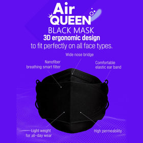 AirQueen reusable face mask supports everyday wear and easy care.