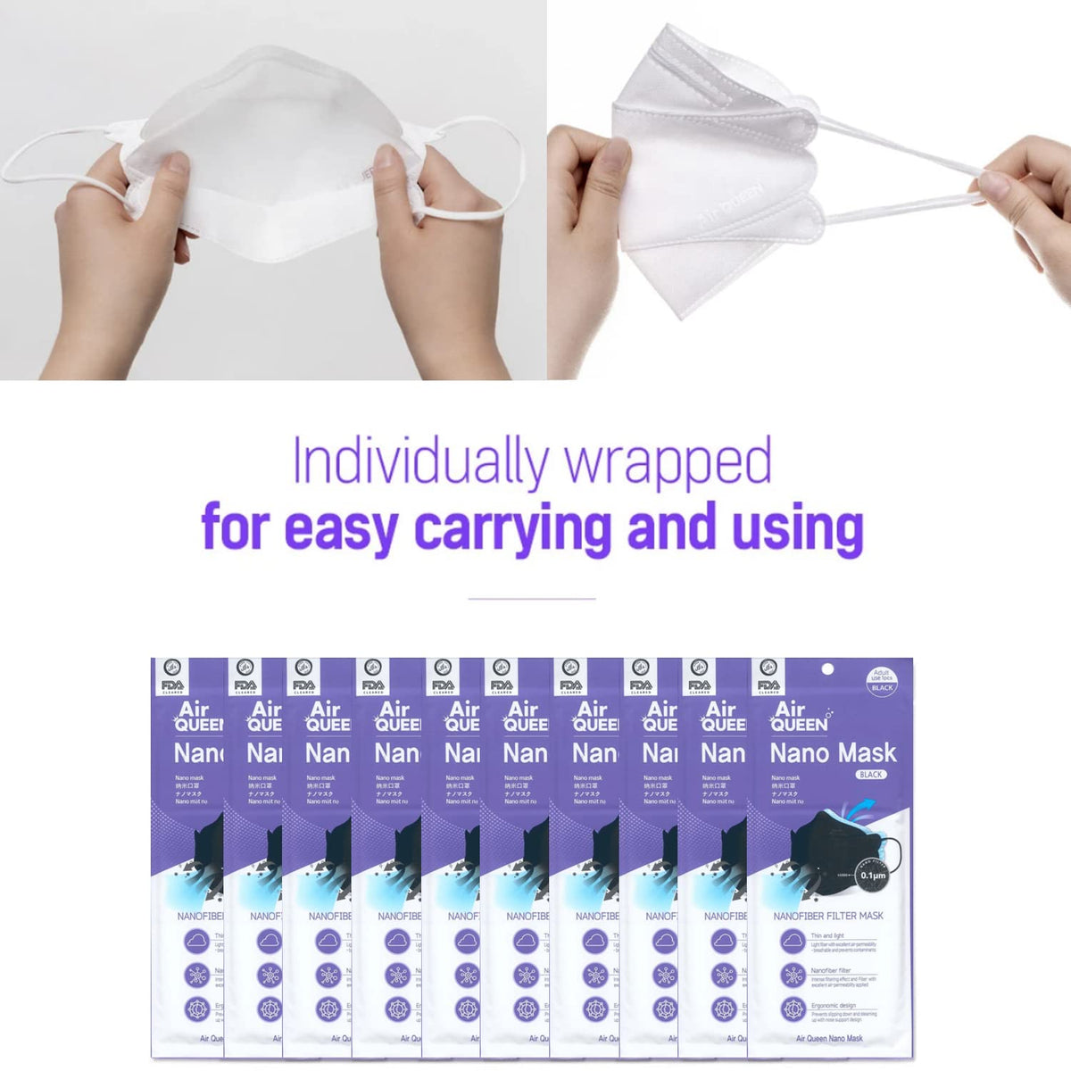 AirQueen skin-friendly material helps minimize irritation during long wear.
