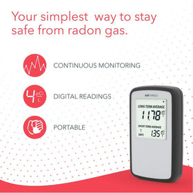 Airthings Corentium Home portable design ideal for room-to-room checks.