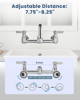 Airuida 360 degree swivel spout enabling flexible reach across sink