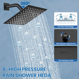 Airuida air-in tech rain shower enhances spray fullness and coverage