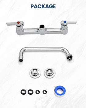 Airuida chrome finish wall mount faucet adds a professional look