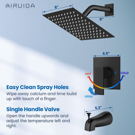 Airuida cover plate and valve offer a clean, seamless finish.