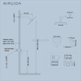 Airuida matte black finish resists fingerprints for easy maintenance.