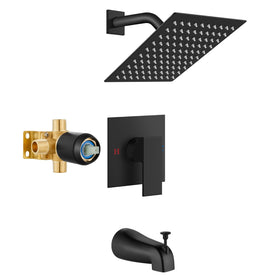 Airuida shower faucet set with 8 inch rainfall head for a spa-like shower.