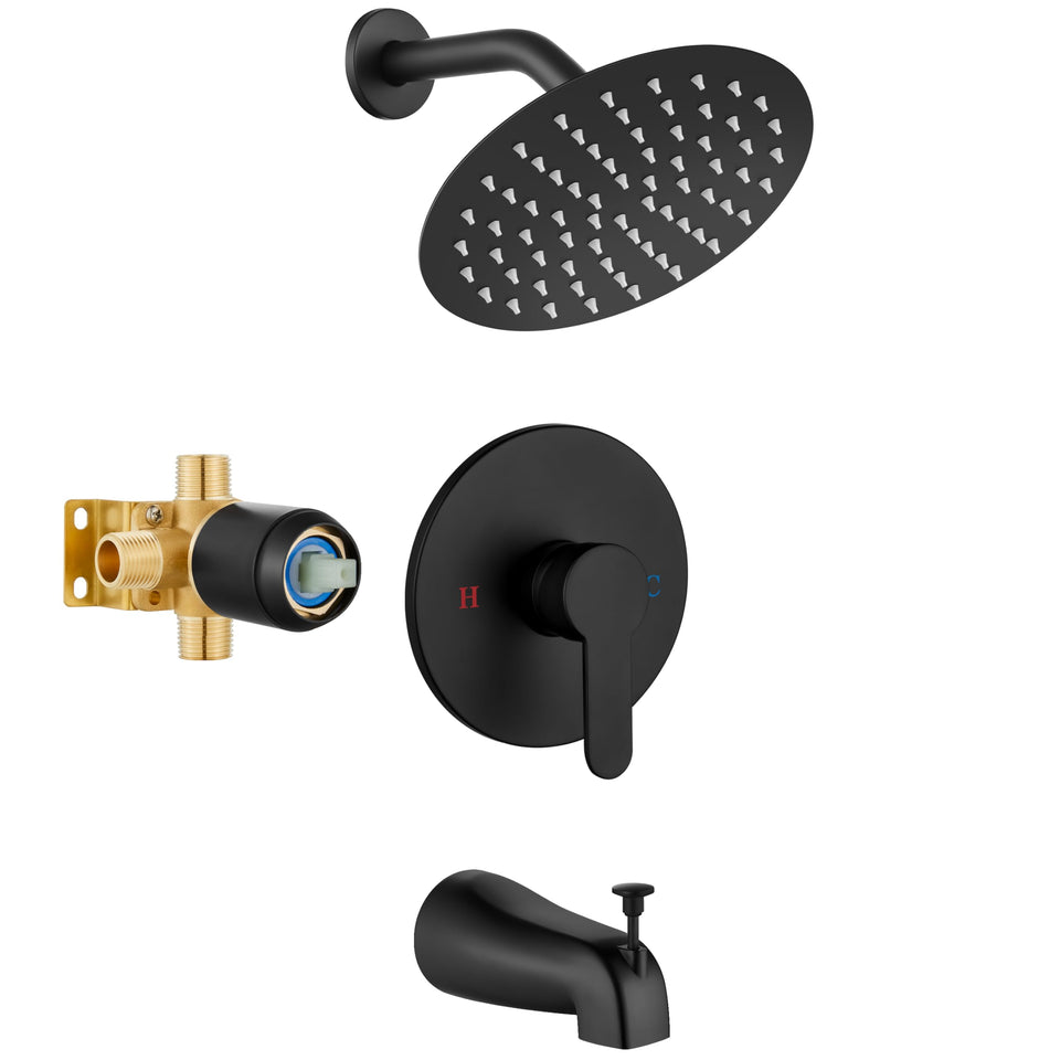 Airuida shower faucet set with tub spout, durable design built for daily use.