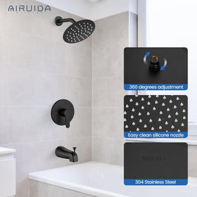 Airuida installation guide image demonstrates complete faucet set readiness.