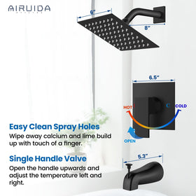 Airuida 6.5-inch square faceplate provides clean mounting