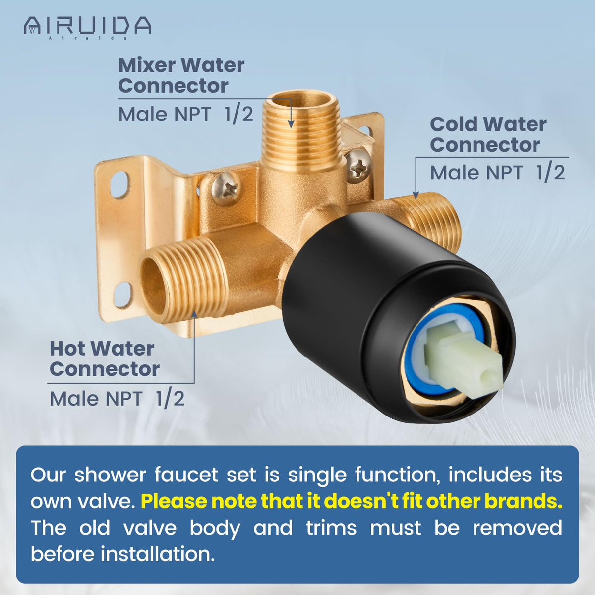 Airuida wall-mount faucet set offering clean water control