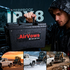 AirVows tester setup showing comprehensive trailer lighting verification