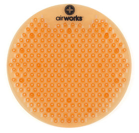 AirWorks Splash Free Urinal Screen Citrus Grove 8in x 6in in-pack10 demonstrates fresh citrus fragrance for odor control