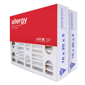 AIRx Filters 16x20x5 box packaging emphasizes allergen reduction and US-made quality