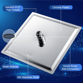 Aiscsc high-pressure rain experience boosts water flow for efficient rinsing.