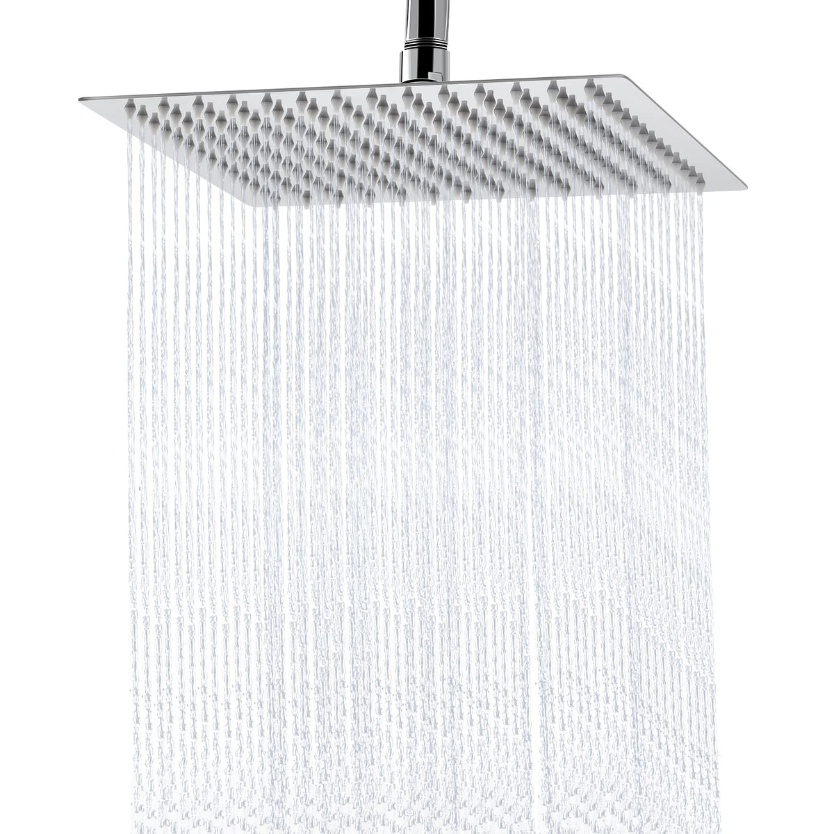 Aiscsc rain shower head 10-inch square delivers wide, even spray for full-body coverage.