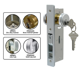 AIsecure 8 ply laminated bolt strengthens storefront door security