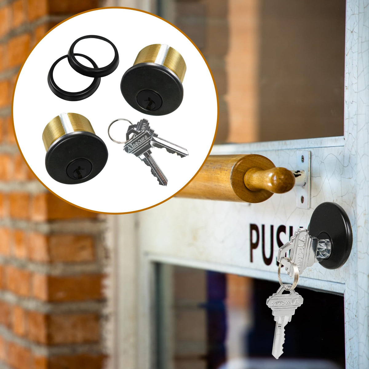 AIsecure keys and cylinders included for convenient keyed alike setup
