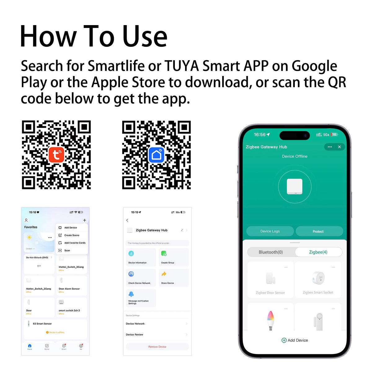 AiSeek Tuya ZigBee 3.0 Hub and automation scenes enable smart routines.