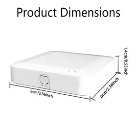 AiSeek Tuya ZigBee 3.0 Hub compact footprint fits home desks or shelves.