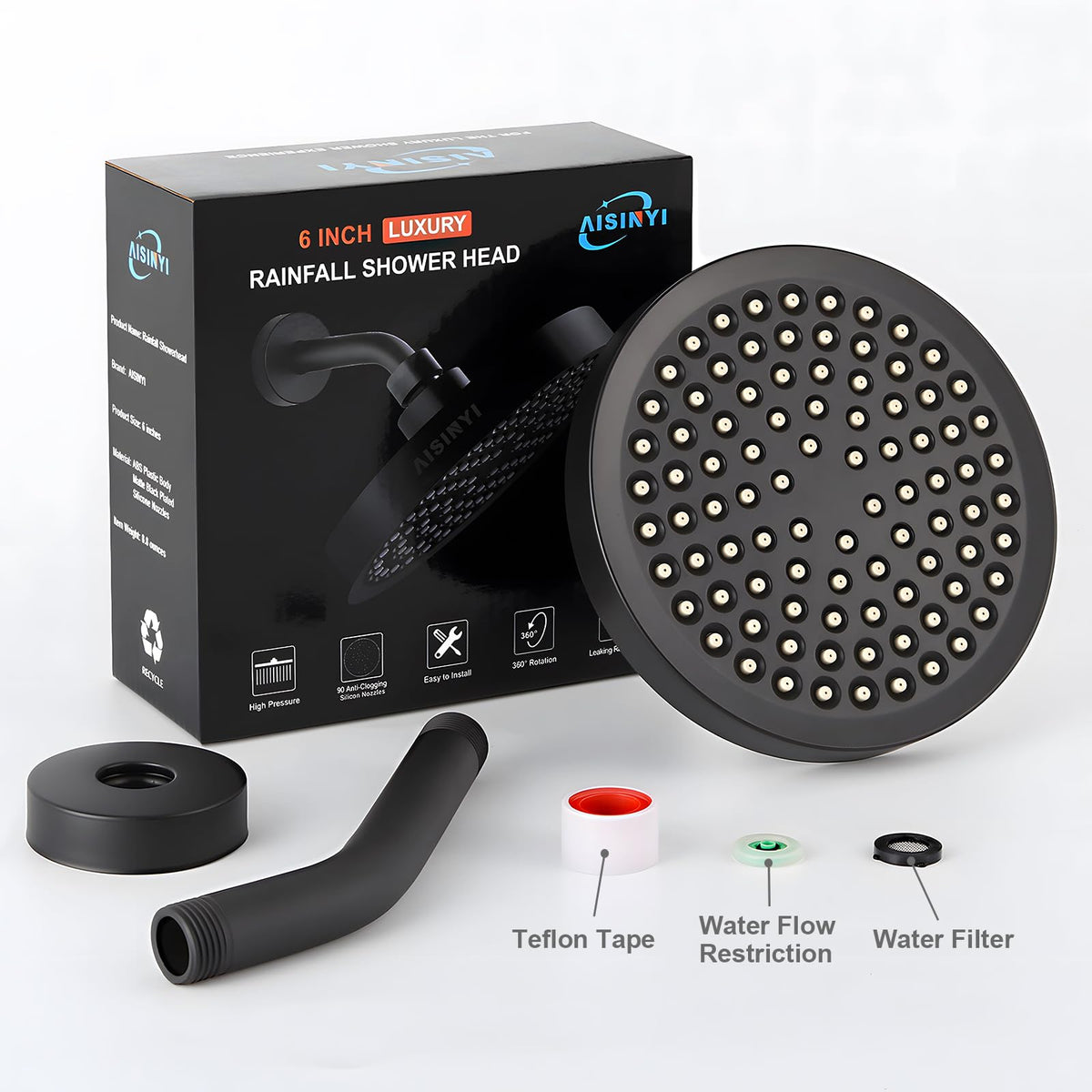 AISINYI silicone anti clog nozzles resist mineral buildup for consistent flow