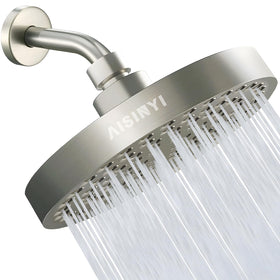 AISINYI high-pressure rainfall showerhead with 6-inch spray for spa-like showers