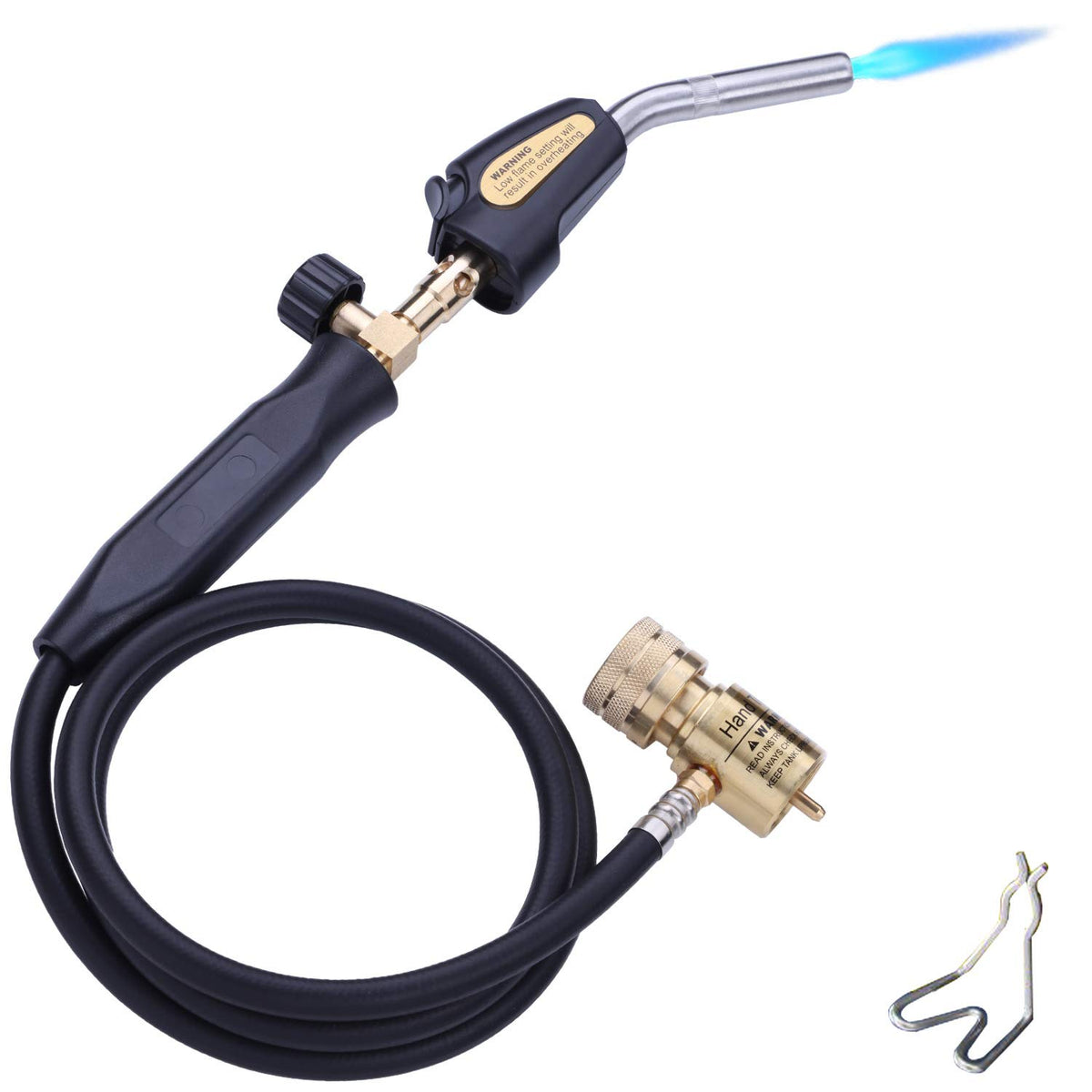 Aismrii propane torch with 1.5m hose and hook for flexible heating
