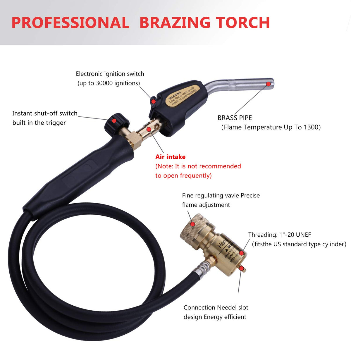 Aismrii torch heating copper pipe up to 3/4 inch