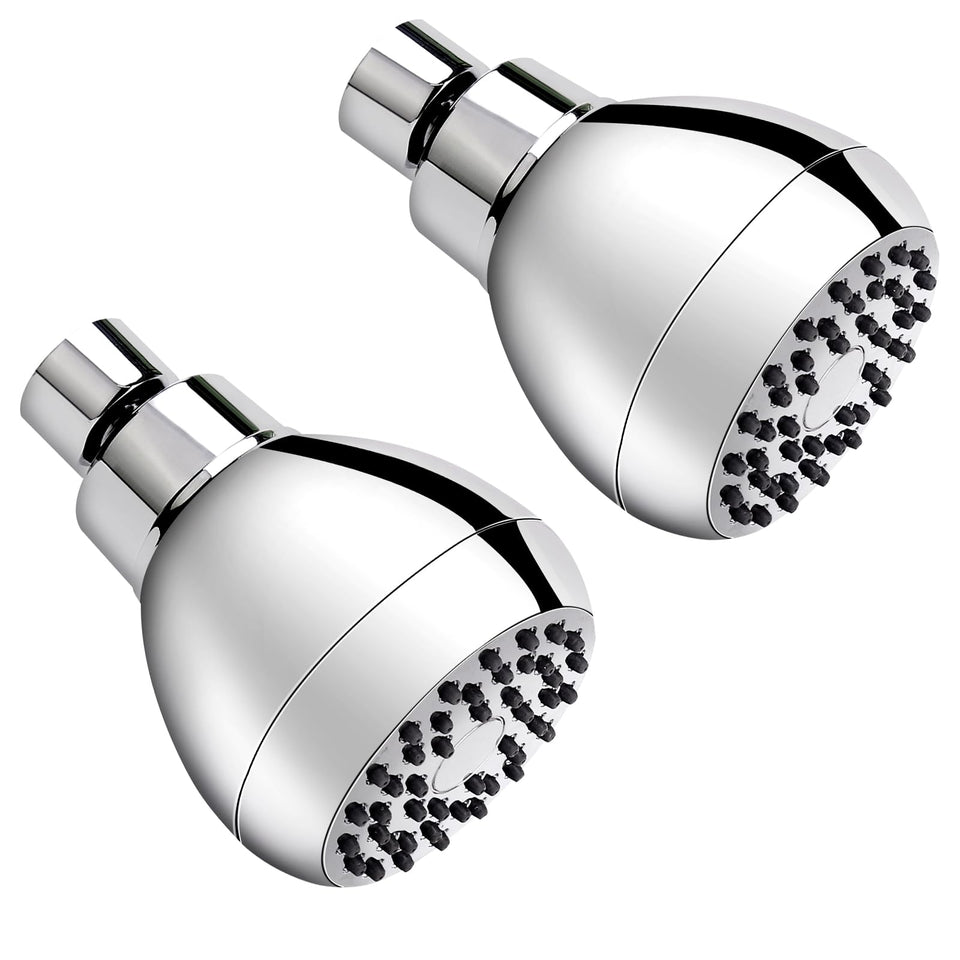 AISOSO high-pressure shower head in chrome with 360° rotation for versatile spray.