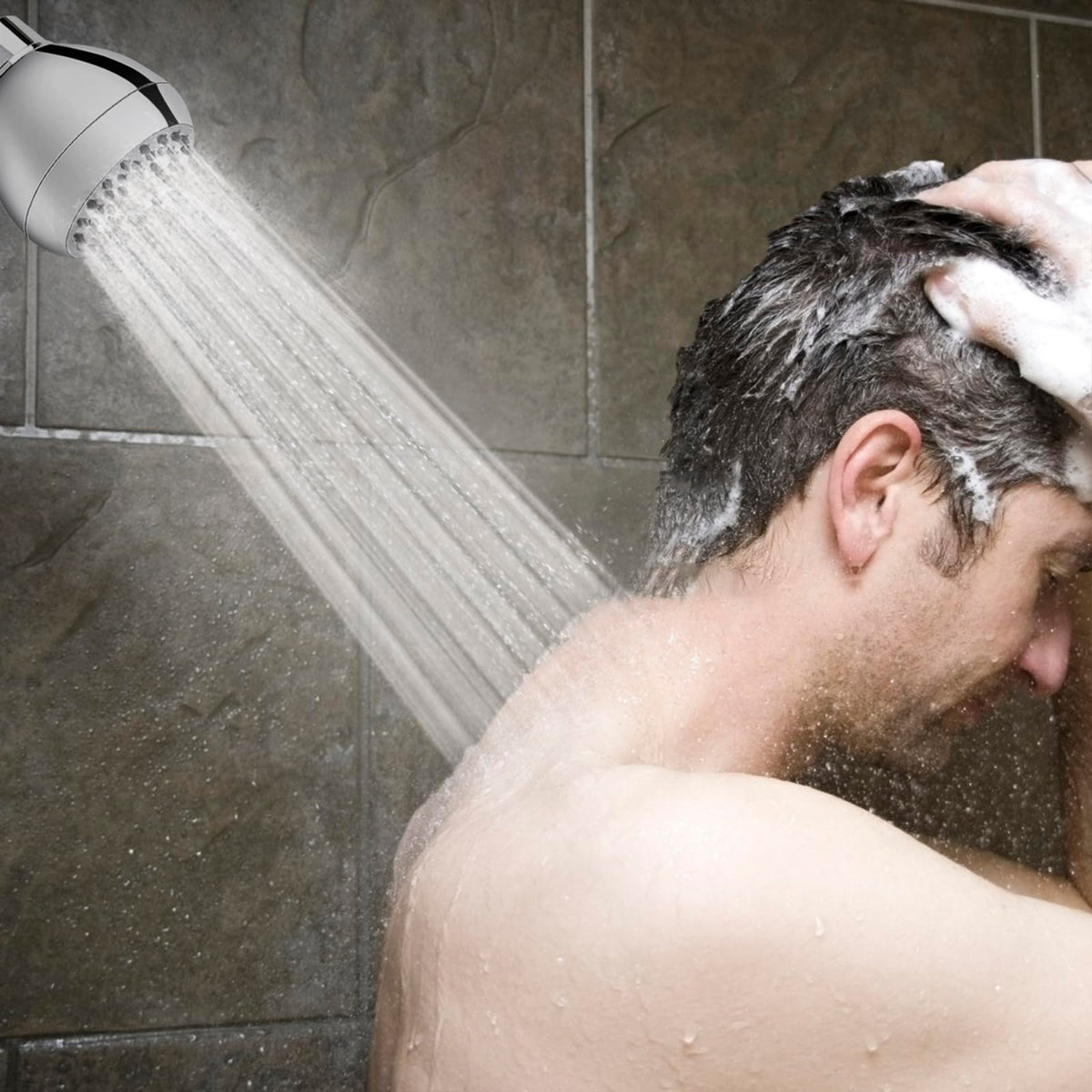 AISOSO relaxing chrome shower head for rejuvenating daily routine.