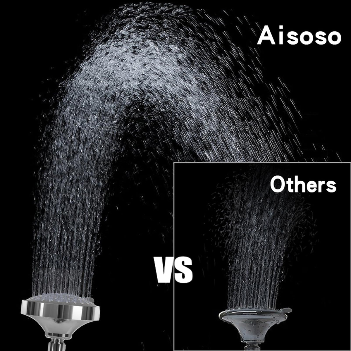 AISOSO 4.1-inch panel offers wide coverage for a fuller shower.