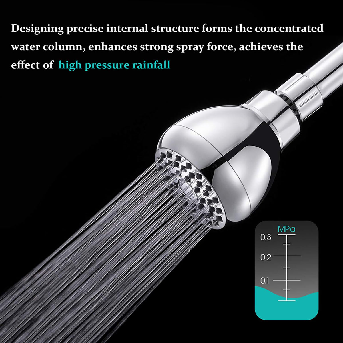 AISOSO wide spray area delivers immersive rain-like shower.