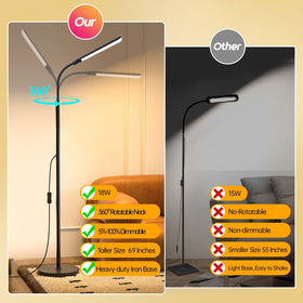Aisutha LED floor lamp remote control offers convenient operation from across the room.