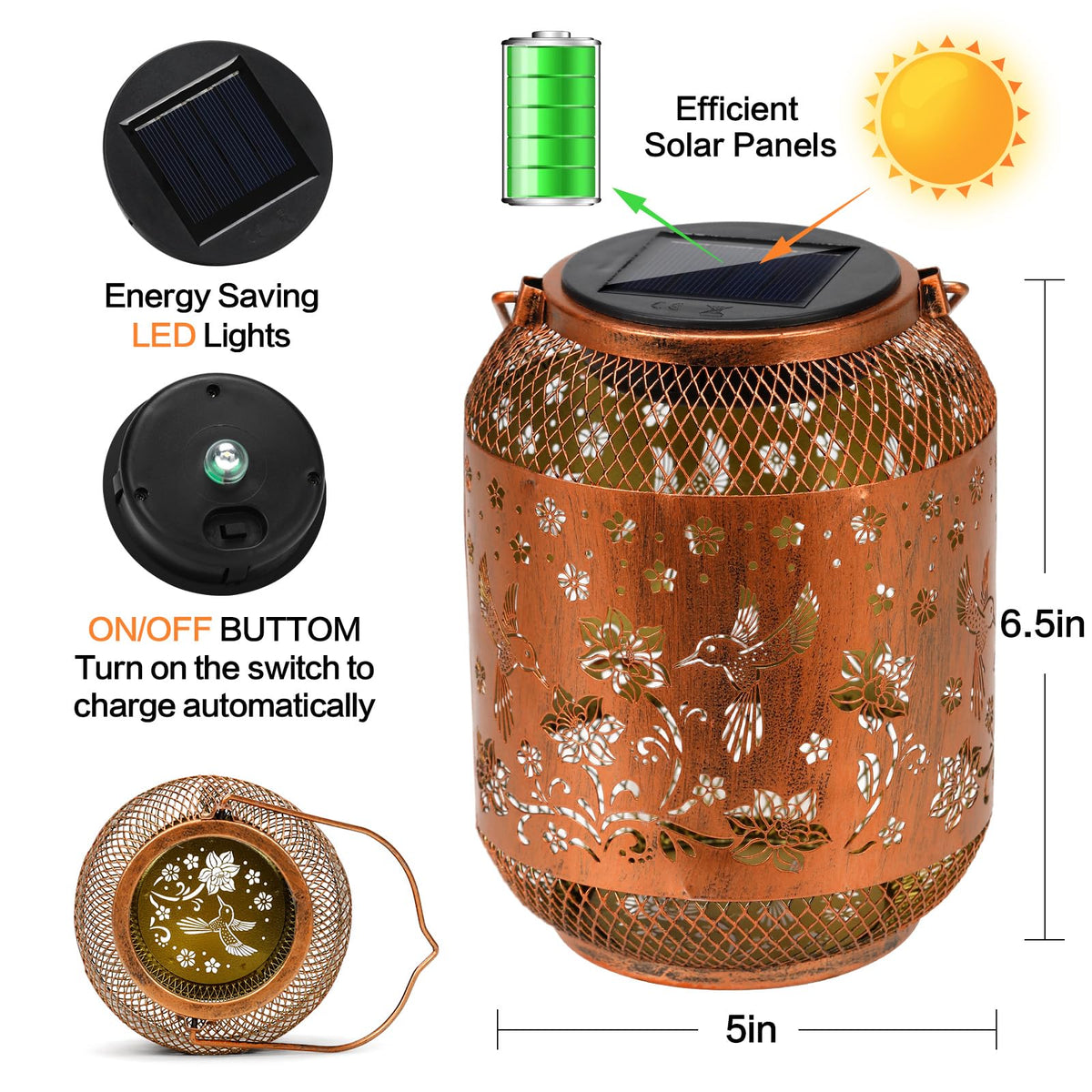 AITENISEN weatherproof solar lantern table-top provides portable lighting