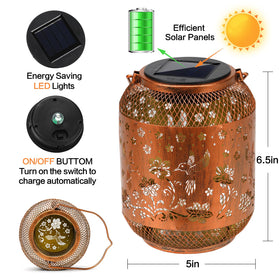 AITENISEN weatherproof solar lantern table-top provides portable lighting