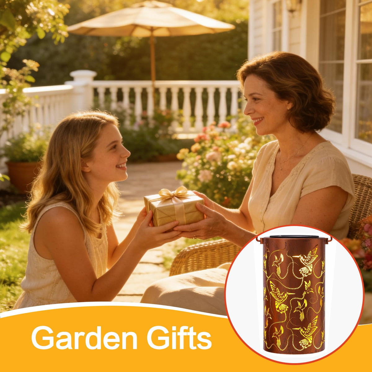 AITENISEN hanging lantern patio ornament for cozy evenings.