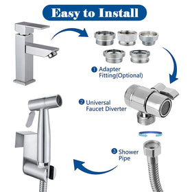 AITUOSI 3-way faucet diverter simplifies water routing for ease of use.