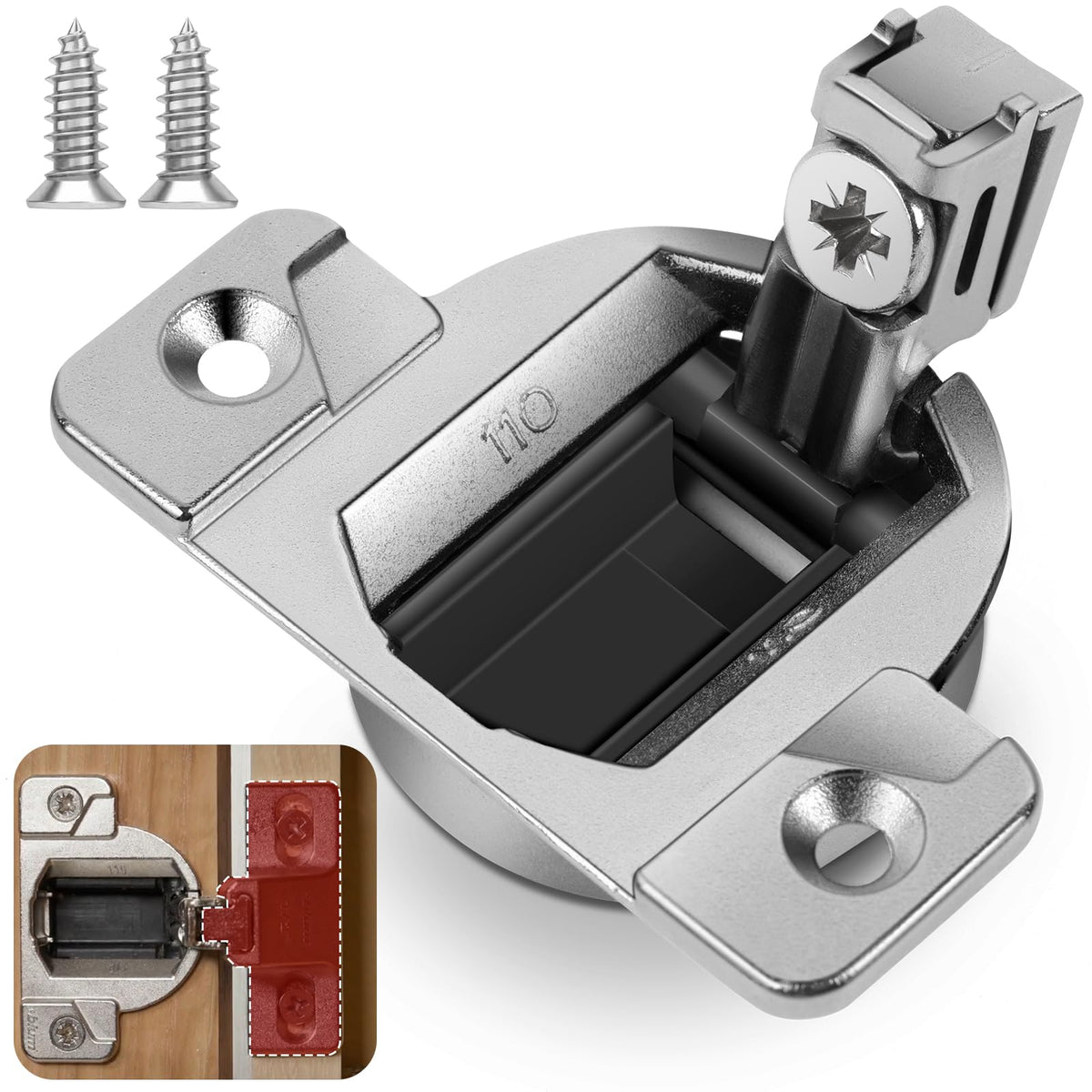 Aituzero 8pc replacement Blum hinges front view showing concealed design and updated appearance