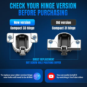 Aituzero concealed compact 33 hinge open angle view for modern kitchens