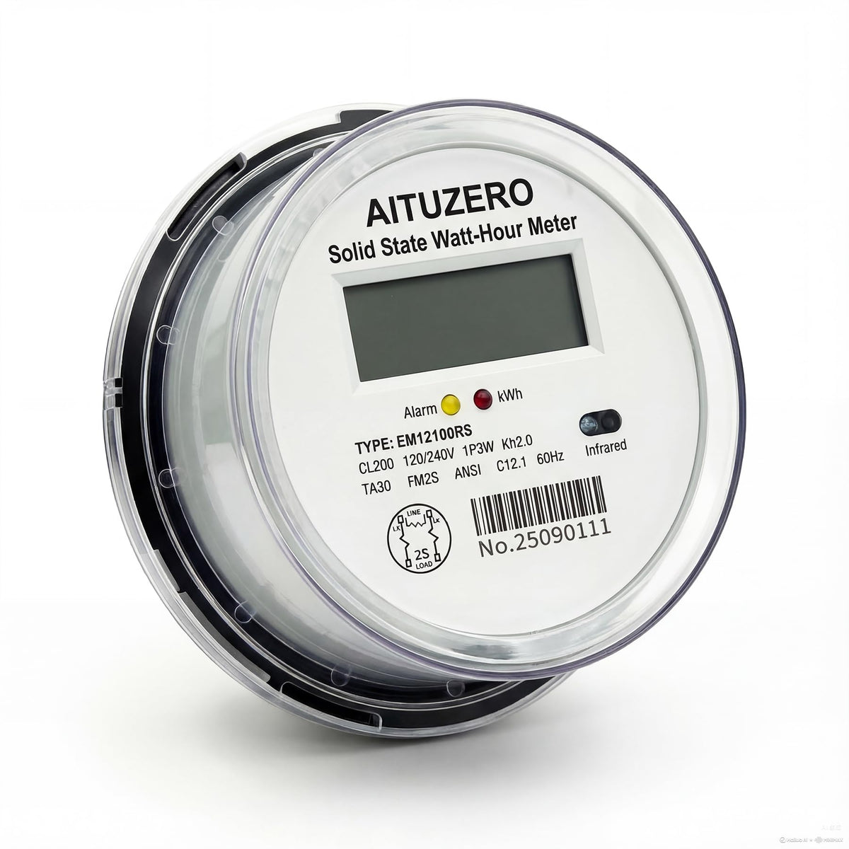 Aituzero digital submeter installed in a 2S base for RV and workshop monitoring