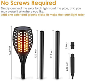 Aityvert solar torch with dancing flame lights garden paths with ambiance.