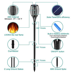 Aityvert outdoor torch IP65 waterproof for year-round weatherproof lighting