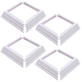 Aiwaiufu true 4x4 vinyl post skirt in white protects posts from moisture and wear.