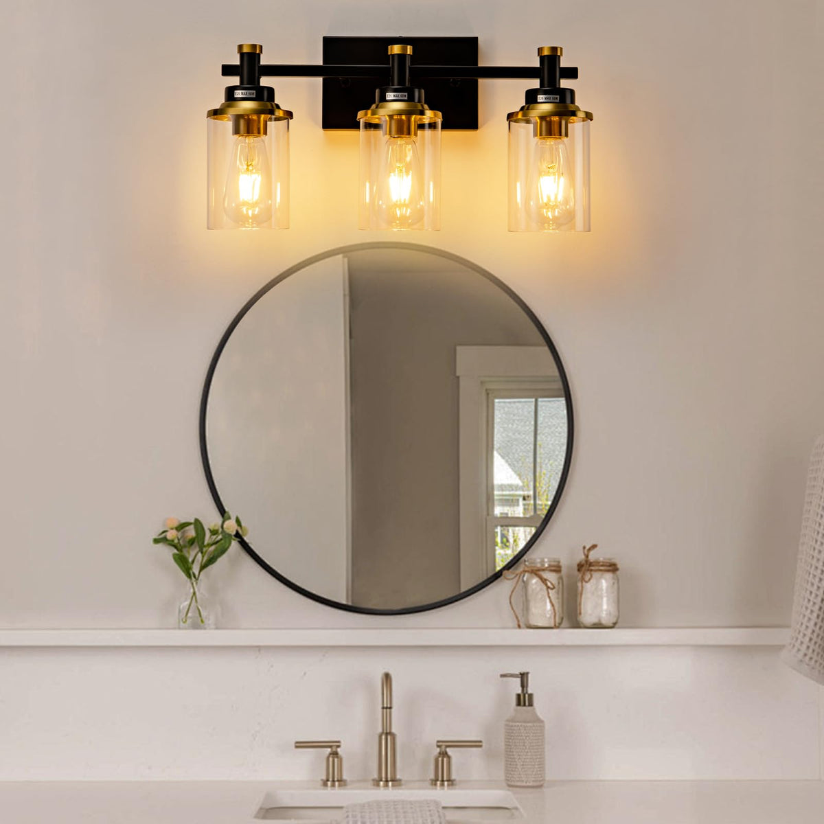 Aixialin dimmable bathroom light compatible with dimmers for adjustable ambiance.