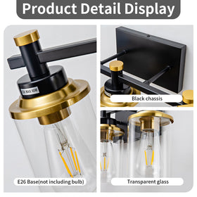 Aixialin E26 bulb socket bathroom light supports LED, CFL, or incandescent bulbs.
