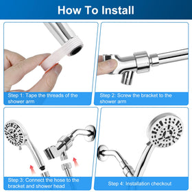 AIXMEET dual power wash modes quickly rinse tubs and tiles.