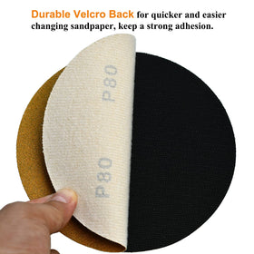 Aiyard 100-pack box of 80-grit sanding discs ready for projects.
