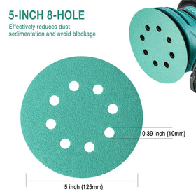 Aiyard 5-inch disc fits most random orbital sanders for versatility.