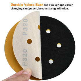 Aiyard 6-hole disc designed for efficient dust collection during sanding.