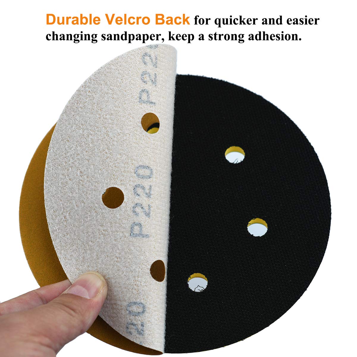 Aiyard 6-hole dust collection openings improve sanding cleanliness.