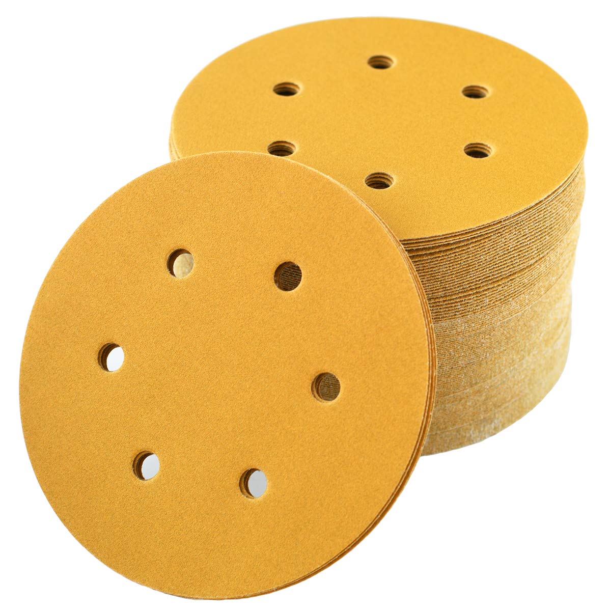 Aiyard 6-inch 6-hole sanding disc box view, ready for auto body prep tasks.